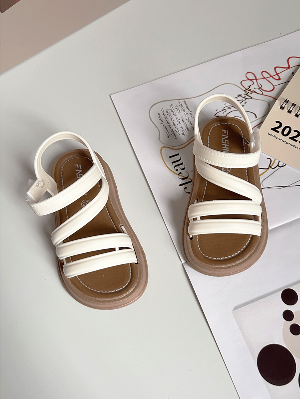 Zapatos de princesa de verano de moda para niñas, nuevo estilo actualizado con suela suave y resistente, sandalias para niñas pequeñas