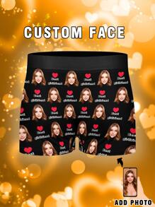 Customized Underwear Personalized Photo Printed Face Boxer, Best Girlfriend Novelty Men's Boxer Briefs Underpants Shorts Pants For Boyfriend Dad Birthday Valentine's Day,Dawg,Colorful,Cute,Adorable,Contracted,Funny,Custom,Unique,Customized,Personalized,Ideal Gifts For Him,Ideal Gifts For Her,Boyfriend,Girlfriend,Family,Friends,Her,Men Shorts