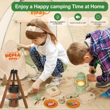 25pcs Kids Outdoor Camping Adventure Playset - Tent, Shovel, Lantern, Binoculars, Pot, Flashlight, Water Bottle, First Aid Kit, Watch - Random Colors, Gift For Boys & Girls, Party, Christmas, Back To School