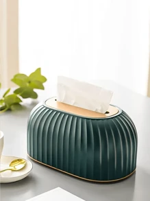 1pc Luxury High-End Paper Tissue Box With Lifting Spring Inside, High-Quality Coffee Table Napkin Paper Box For Living Room, Home Use Facial Tissue & Wet Wipe Dispenser