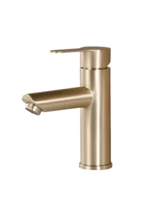 1 pezzo Rubinetto elegante in acciaio inossidabile per acqua calda e fredda per il lavandino del bagno, perfetto per lavarsi le mani e il viso in bagno o per l'uso nel lavello della cucina