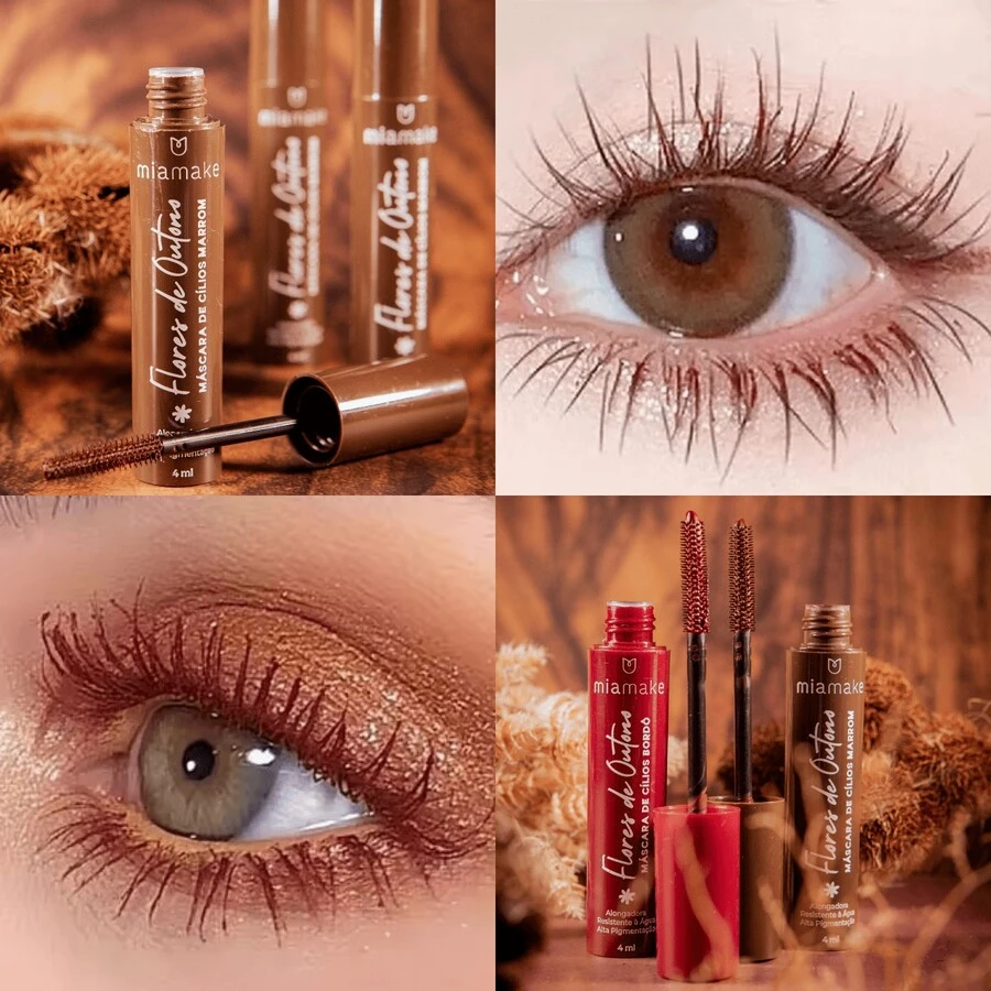 Mascara Brown Chestnut Burgundy Wine Colorful Lengthening Definition Cheap Makeup Blonde Eyes Kit - Vinho - 查看 1
