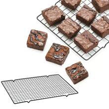 1 pièce Grille de refroidissement carrée noire, cadre en grillage métallique, ustensiles de cuisine anti-adhésifs pour la cuisson de gâteaux et de pains, égouttoir, grille de refroidissement