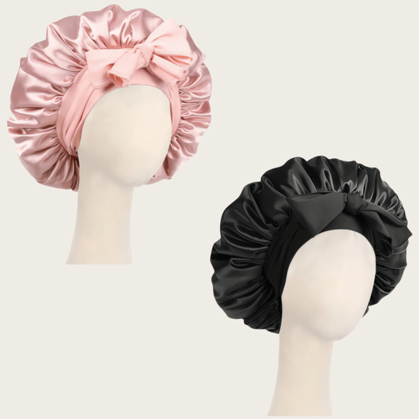 1 Stück luxuriöser Satinseide Bandana mit verstellbarer Schlaufe - leichte Haarpflege Mütze geeignet für Zöpfe, lockiges Haar, langes Haar für ganzen Nacht Komfort