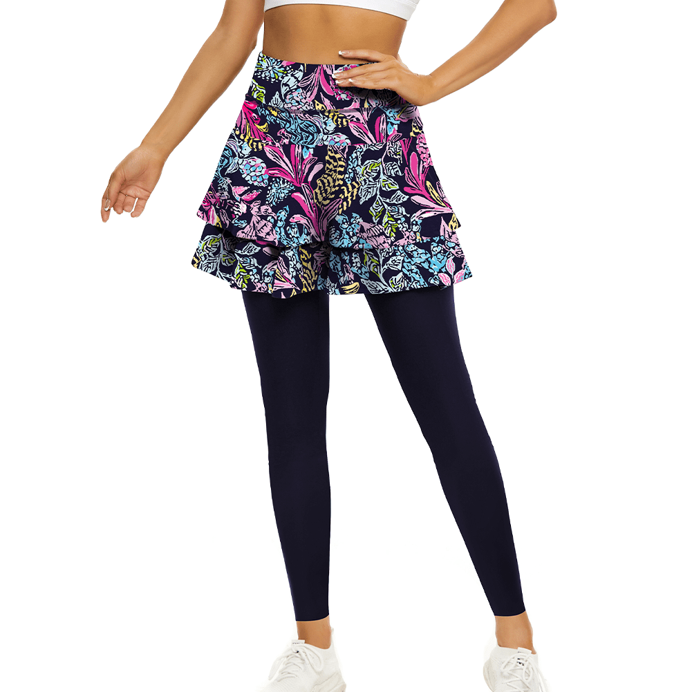 Tennis Skirted Leggings With Pockets For Women Golf Skapri Leggings With Skirt