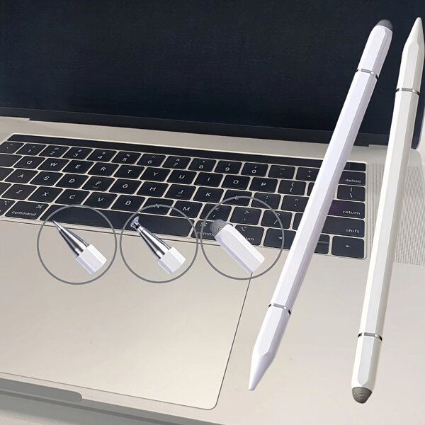 Caneta Stylus Trifuncional 1 peça, compatível com smartphones e tablets /Apple/Android, caneta capacitiva para escrever, desenhar e jogar