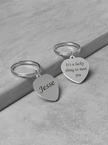 Llavero personalizado de acero inoxidable con grabado de pareja y amor como regalo del Día de Acción de Gracias, Día del Padre o Día de la Madre
