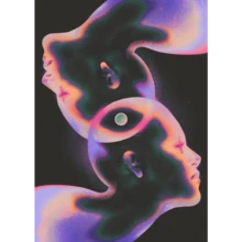 1PC Abstract Futurism Wall Art Dark Colorful Character Geometry Canvas Painting Retro For Living Room Home Decor Optional Frame - Multicolor - View 36