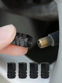 4pcs Car Tire Valve Caps Aluminum Alloy Car Wheel Tire Valve Caps Dustproof Car Motorcycle Truck Bike Compatible With USA AIR Valve Caps - Multicolor - View 9