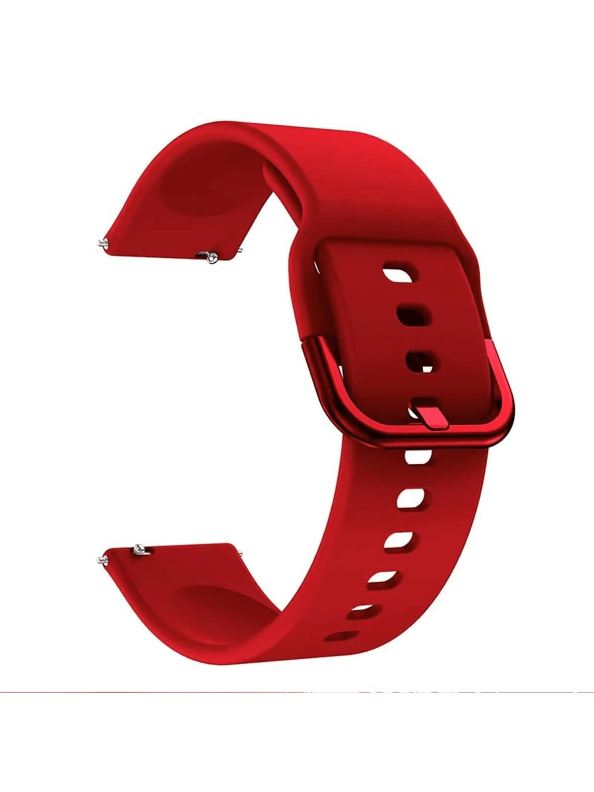 Correa de reloj de silicona suave de 20 mm y 22 mm, banda de repuesto para smartwatch y muñequera, liberación rápida ajustable, compatible con Samsung Galaxy Watch Active 2 40 mm, 44 mm, Active 42 mm 3 4 5 6, Gear S2 S3 Frontier, Classic, Watch GT 2 3 Pro 42 mm 46 mm, Honor Amazfit GTS 2 BIP, deportiva impermeable y transpirable, accesorios de smartwatch para el Día de la Madre, el Día del Padre, el regreso a la escuela de los estudiantes, regalos festivos para hombres y mujeres - Rojo - Ver 1