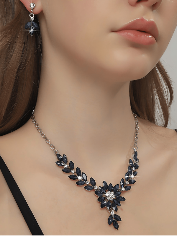 3pcs/Set European Style Zirconia Necklace & Earrings Jewelry Set, Gift For Women, Mothers, Wives, Girls
