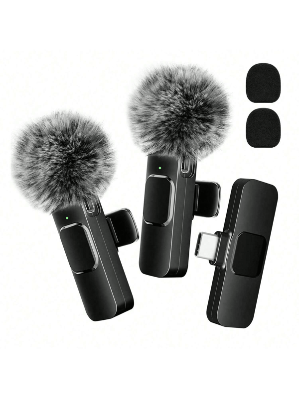 Micrófono inalámbrico de solapa para smartphone, micrófono inalámbrico Plug-and-Play para grabación de video/audio, micrófono de solapa para entrevistas/vlogs/enseñanza