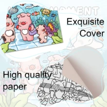 GDTME Sách tô màu "Khoảnh khắc hạnh phúc" của High Beauty: Một cuốn sách tô màu 24 trang khổ 7,8 inch với các nhân vật động vật siêu dễ thương giúp giảm căng thẳng và thư giãn cơ thể và tâm trí trong những khung cảnh thiên nhiên yên bình. Quà tặng sinh nhật, lễ Phục sinh, Ngày của Mẹ, quà tặng lễ hội âm nhạc, quà tặng mùa cưới, đồ dùng văn phòng, đồ dùng học tập. - H132 - Xem 4