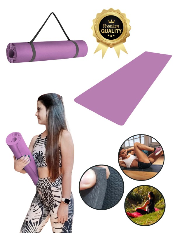 Tapete Yoga Mat 1,70mx55cmx10mm Confortável Grosso Colchonete Tatame Exercício em Casa