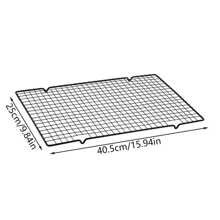 1 pièce Grille de refroidissement carrée noire, cadre en grillage métallique, ustensiles de cuisine anti-adhésifs pour la cuisson de gâteaux et de pains, égouttoir, grille de refroidissement