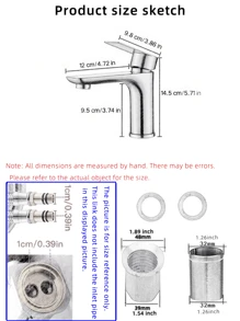 1 pezzo Rubinetto moderno in acciaio inossidabile a doppia manopola con foro singolo, anti-schizzi, finitura brunita, nucleo in ceramica, ideale per cucina, lavanderia e bagno