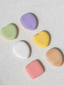 Set di 6 spugnette per trucco da applicare con le dita, a forma di cuore/goccia/quadrato, adatte per fondotinta, correttore, adatte a tutti i tipi di pelle, spugnette per trucco da dito per signore