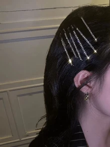 6 buc stras argintiu culoare solidă argintiu dintr-o singură bucată cleme breton, agrafe elegante de zi cu zi, accesoriu de păr, cleme cu gheare, clemă cu capsă, cleme pentru păr, agrafă de păr, gheare de păr