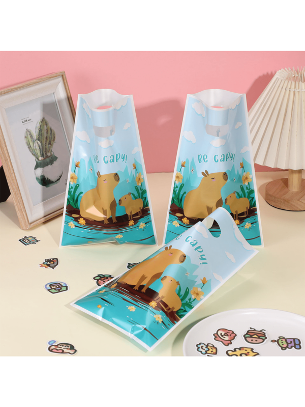 30 confezioni di borse shopping a tema delfino per regali, in plastica, vetro e carta, con decorazione floreale e stampa a motivi di delfini in stile cartoni animati, adatte per matrimoni, feste di compleanno, forniture per matrimoni, sacchetti per distribuire regali