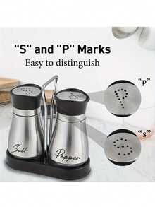 2 件套盐和胡椒瓶套装、调味瓶、玻璃香料罐、户外野餐烧烤可爱香料瓶、随机颜色、胡椒喷雾、厨房用具、厨房配件、香料罐、盐和胡椒瓶、酱料容器（不含支架） - 彩色 - 查看 4