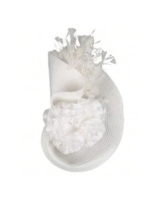 1pc Women Fascinator Feather Flower Hair Clip Headband Straw Hat Bridal Headband Derby Hat Cocktail Tea Party Prom Hair Accessories Mini Hats Tiny Hats Mini Top Hat Mini Cap, School Stuff, Gifts, Wedding