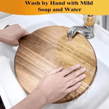 1pc Rosewood Handle Pizza Board - Cutting Board, Serving Tray, Suitable For Pizza, Meat Cutting, Serving Fruits, Candies, Desserts, Sushi, Cheese, Decorative Platter Pizza Plate - Kitchen Wooden Tray, Pizza Tray, Breakfast Tray, Home Kitchen, Restaurant Kitchen Service, Party, Afternoon Tea, Family Gathering, Outdoor Camping, Birthday, Back To School, Eid, Graduation, Wedding