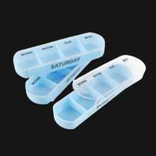 7-Day Stackable Travel Pill Box - Weekly Pill Organizer For 1 Day 4 Times Supply - Colorful Rainbow Design, Durable Plastic Material, Compact And Portable Vitamins Containers
