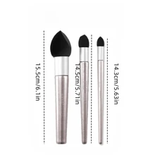3 pièces Ensemble de stylos mixtes pour artistes - Pinceaux éponge lavables et réutilisables pour le croquis et la peinture - Parfait pour l'estompage, la surbrillance et la correction, pour la rentrée scolaire, fournitures scolaires