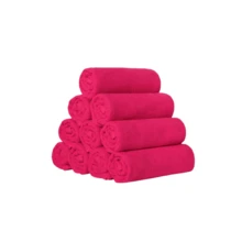 Kit With 10 Manicure And Pedicure Towels – 23x48cm | Super Soft Touch And High Absorption - Hồng - Xem 1