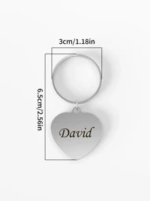 Llavero personalizado de acero inoxidable con grabado de pareja y amor como regalo del Día de Acción de Gracias, Día del Padre o Día de la Madre