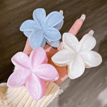 3pcs/1pc Marble Printed Daisy Hair Claw Clips, 8cm Sweet Floral Hair Claws For Ponytail, Bun Hairstyles, Fashion Hair Accessories For Women Summer Hair Jaw Clip Hair Clamps Hair Clutch Hair Catcher Clip