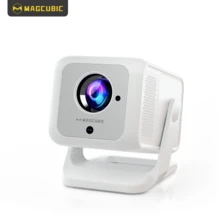 MAGCUBIC supporta il proiettore Android intelligente 4K NATIVO 1080P 420 ANSI con APP Store integrato e altoparlante da 5 W Mini proiettore portatile - Spina tipo C UE (220-240 V) - Visualizzare 3