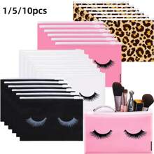 5/10pcs Leopard Pattern Storage Bags, Lightweight Multifunctional Cosmetic Bags, Zipper Bags, Travel Storage Bags, Student Stationery Pencil Bags, Plastic Film Bags, Closed Pockets, EVA Waterproof Toiletries Bags, Coin Purses, School Supplies Tool Bags, Pencil Bags, Card Bags, Sundries Storage Bags, Multifunctional Bags, Large Capacity, Suitable For Travel, Work, And Picnics, Travel Essentials, Cruise Essentials, Party Gifts
