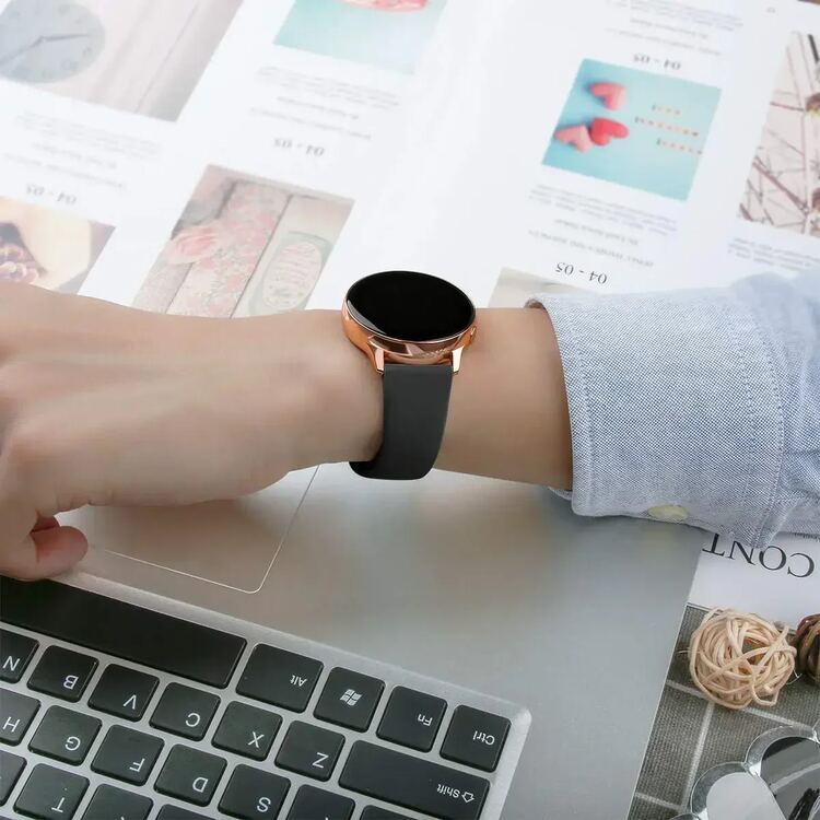 18mm 20mm 22mm Strap For Sam Sung Galaxy Watch7/ 6/5/Pro/4 Classic Silicone Bracelet Hua Wei Watch GT5- 4-2-2e-3-3 Pro Band Silicone Strap For Garmin Vivoactive 3 4 5 Band Forerunner 645 Wristband Bracelet Garmin Forerunner 245 - Multicolor - View 6