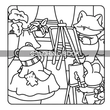 Einzelnes komfortables Familien-Atmosphären-Malbuch, aufgewertetes dickeres Papier Luxus-Malbuch für Erwachsene, einzigartige warme Heim-Szene - süßes und komfortables künstlerisches Entspannungsgeschenk, geeignet für Valentinstag, Halloween, Geburtstage, Neujahr, Malen für Erwachsene, Schulanfang, Schulmaterial