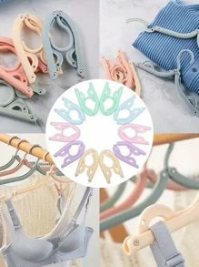 Portable Foldable Travel Clothes Hanger - Space-Saving Folding Design, Plastic Multi-Color Hanger, Suitable For Luggage, Closet Organization And Travel Essential, Lightweight And Easy To Fold Clothes Hanger - Must-Have Cruise Accessory, Space-Saving Clothes Drying Rack, Garment Hanger, Travel Clothes Rack (Random Color) Travel Essentials Travel Accessories Vacation Summer Holiday Back To School