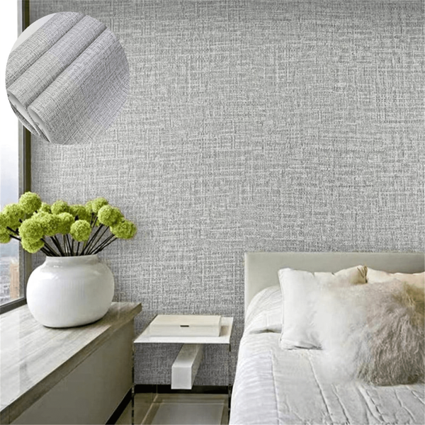 1 Roll Of Multi-Color Linen Texture Wallpaper, Self-Adhesive Removable Wall PVC Wallpaper, Ready-To-Peel Wallpaper, Suitable For Kitchen, Bedroom, Living Room, Countertop Furniture Decoration Wallpaper, Home Decoration And Furniture Renovation Room Decor Living Room Decor House Decor Wall Paper Wallpapers Kitchen Decor Wall Art Wall Stickers Wall Decor Wall Sticker