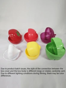 1 PC Reusable Vegetable/Fruit Keeper Box, Food Box Plastic Sealed Creative Organizer, Crisper Vegetable Containers Onion Garlic Green Pepper Fresh Storage Kitchen Tool - Multicolor - View 10