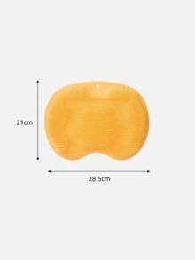 1pc Silicone Back Scrubber, Hands-Free Shower Brush, Wall Mounted Suction Cup Back Massager And Exfoliator For Bathroom - Light Pink - View 7