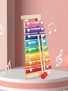 Xilofono colorato in legno per bambini - Giocattolo musicale educativo Montessori, strumento a percussione a 8 note con bacchette, ideale per bambini da 0 a 3 anni, regalo perfetto per Ognissanti, Natale, compleanni