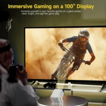 MAGCUBIC supporta il proiettore Android intelligente 4K NATIVO 1080P 420 ANSI con APP Store integrato e altoparlante da 5 W Mini proiettore portatile - Spina tipo C UE (220-240 V) - Visualizzare 6