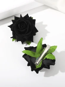 2 Stück Rose Blumen Haarclips, Boho-Stil, Valentinstag Haarklammern Haargreifer Haarspangen