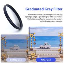 67mm Camera Lens Polarizing Filter Gradient Color Phone Filter Phone Lens Filter Clip Compatible With Iphone Android Phone For Summer Vacation, Travel, Creative Photography Phone Accessories