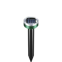 Solar Powered Ultrasonic Pest Repeller, Mosquito & Rodent Repelling Device With 600mAh Battery & Solar Panel - High Quality Yard Protection Against Moles, Gophers And Voles, Effective For 7-14 Days Of Continuous Use - Easy Installation, Durable Design, Suitable Outdoor Anti-Rodent Tool For Garden And Lawn