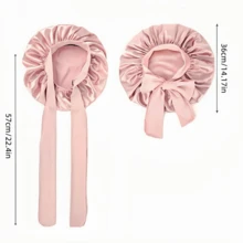 1 PUC Bandană de lux din mătase satinată cu cravată reglabilă - Căciulă ușoară pentru îngrijirea părului, potrivită pentru împletituri, păr ondulat, păr lung pentru confort toată noaptea