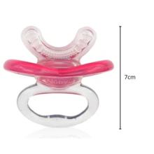 Chupón mordedera gum ezz nuby de silicon suave 3+m - Rosa - Ver 2