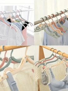 Portable Foldable Travel Clothes Hanger - Space-Saving Folding Design, Plastic Multi-Color Hanger, Suitable For Luggage, Closet Organization And Travel Essential, Lightweight And Easy To Fold Clothes Hanger - Must-Have Cruise Accessory, Space-Saving Clothes Drying Rack, Garment Hanger, Travel Clothes Rack (Random Color) Travel Essentials Travel Accessories Vacation Summer Holiday Back To School