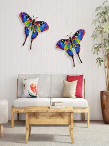 Creative Iron Butterfly Wall Hanging Decor, Outdoor Garden Landscape Villa Home Crafts Ornament Gift