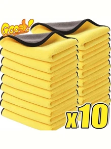 1/ 2/ 3/ 10 قطع من المناشف السميكة لغسيل السيارات، قماش أحادي الوجه من الألياف الدقيقة لتنظيف السيارات والمطبخ، مناديل مبللة إعادة الاستخدام للمنزل