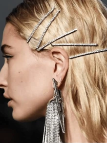 6 buc stras argintiu culoare solidă argintiu dintr-o singură bucată cleme breton, agrafe elegante de zi cu zi, accesoriu de păr, cleme cu gheare, clemă cu capsă, cleme pentru păr, agrafă de păr, gheare de păr